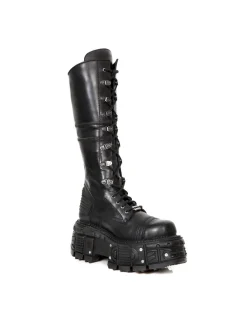 New Rock HIGH BOOT IMPERFECT WITH LACES M-TANK004-C5 Hot
