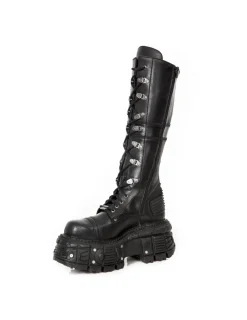 New Rock HIGH BOOT IMPERFECT WITH LACES M-TANK004-C5 Hot