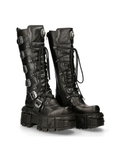 New Rock HIGH BOOT BLACK IMPERFECT M-272-S3 New