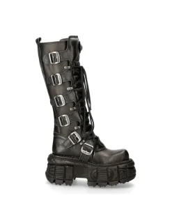 New Rock HIGH BOOT BLACK IMPERFECT M-272-S3 New
