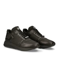 New Rock SHOE BLACK CHRONO WITH LACES M-CHRONO002-C14 Clearance