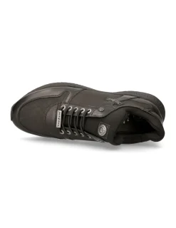 New Rock SHOE BLACK CHRONO WITH LACES M-CHRONO002-C14 Clearance