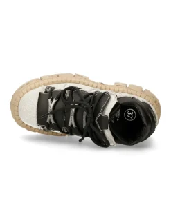 New Rock SHOE BLACK TANK WITH LACES M-WALL106-V9 New
