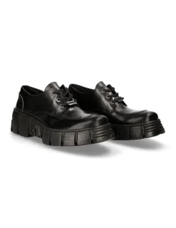 New Rock SHOE BLACK TOWER WITH LACES M-WALL042-S1 New
