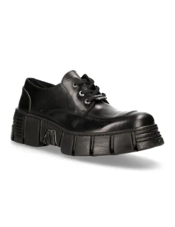 New Rock SHOE BLACK TOWER WITH LACES M-WALL042-S1 New